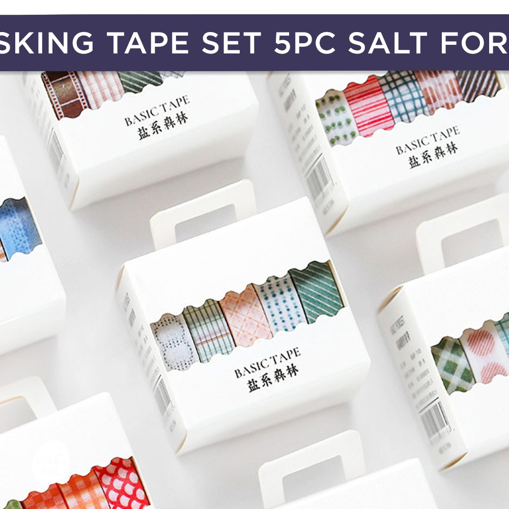 

Masking Tape Set 5pc Salt Forest