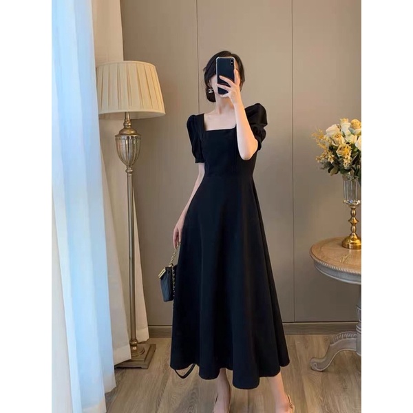 DRESS MIDI LENGAN PENDEK {M78}