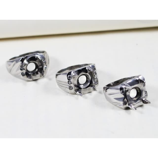 Emban Cincin Akik Monel Tretes / Zircon Mix Size