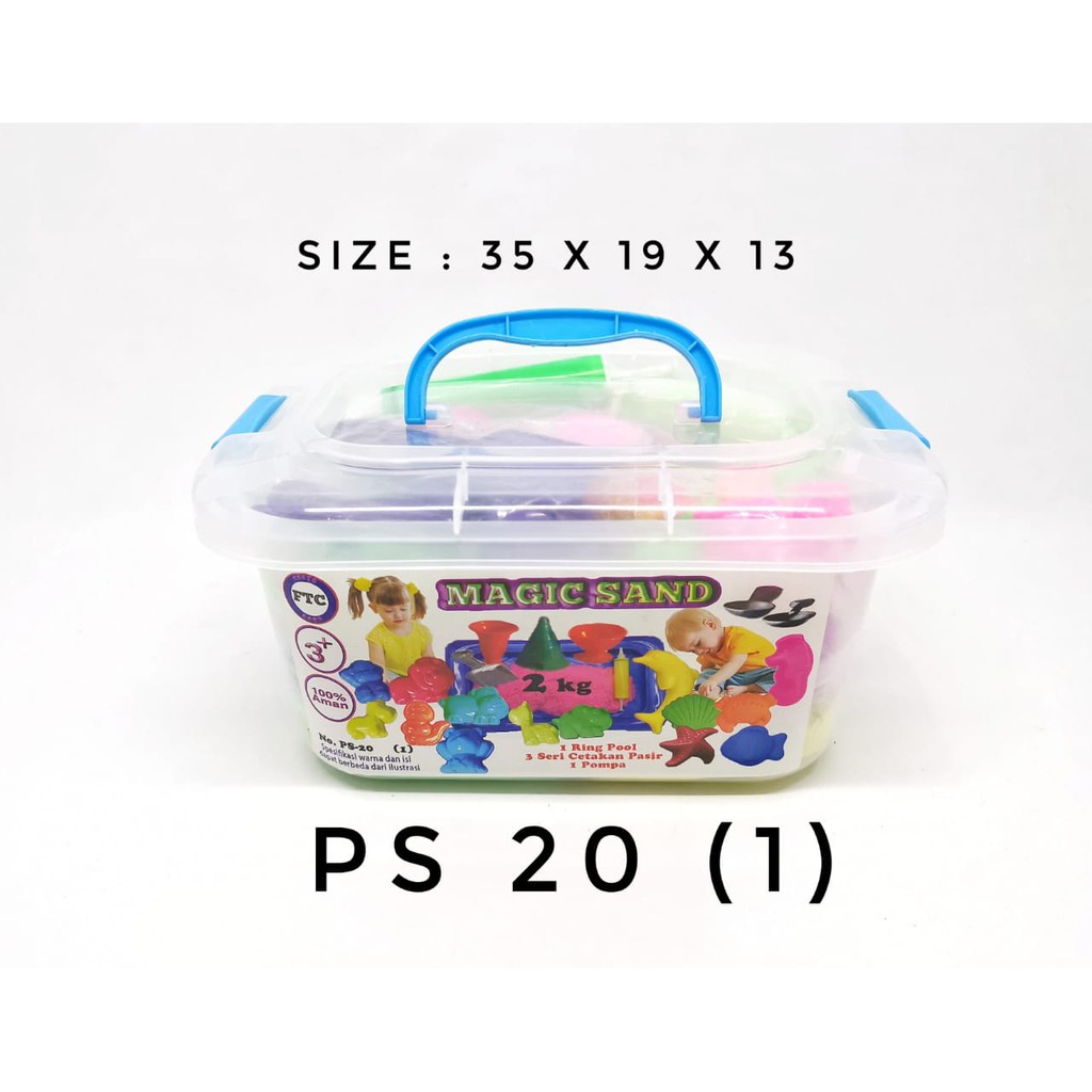 Pasir Kinetik SUPER JUMBO 2 KG - Mainan Pasir 2 kg 4 Warna FREE Kolam balon