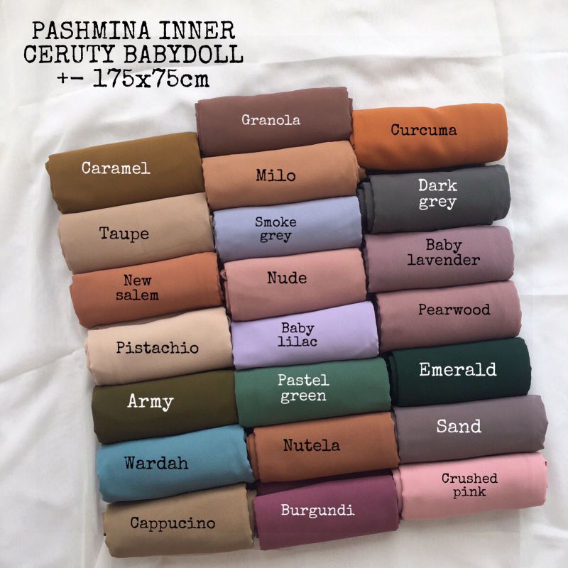 PASHMINA INNER PASHMINA 2IN1 INNER PASHMINA INNER CERUTY BABYDOLL PASMINA +- 175x75