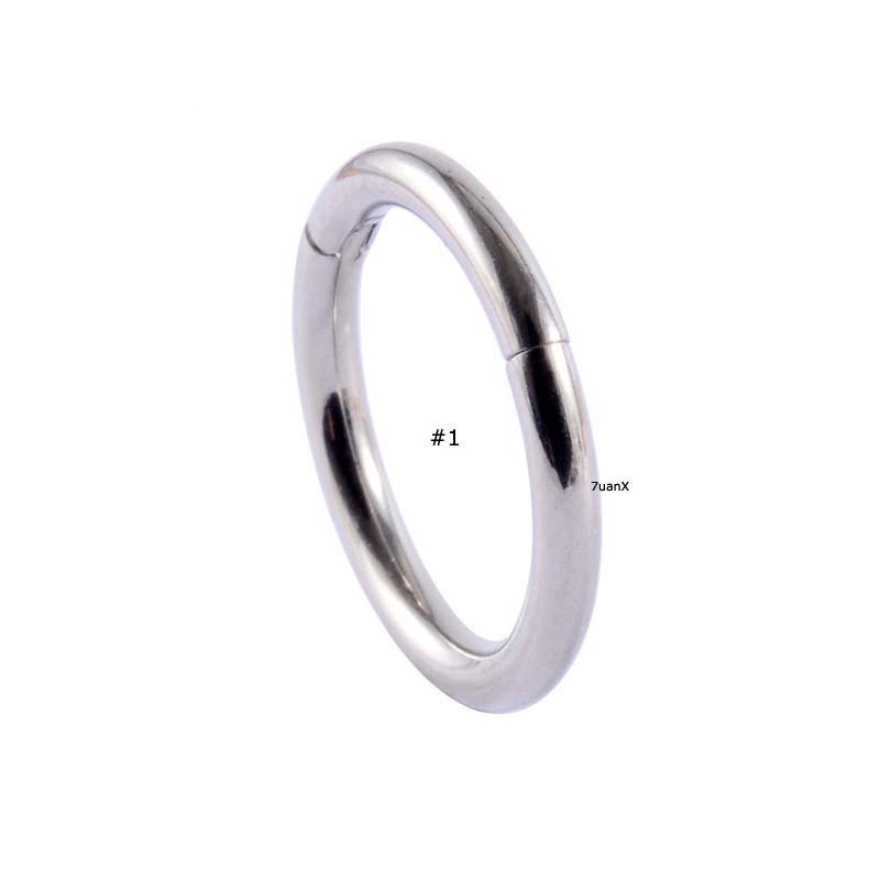 1piece G23 Titanium Nose Hoop Rings Piercing Clicker Hinged Segment Helix Piercing Body Jewelry