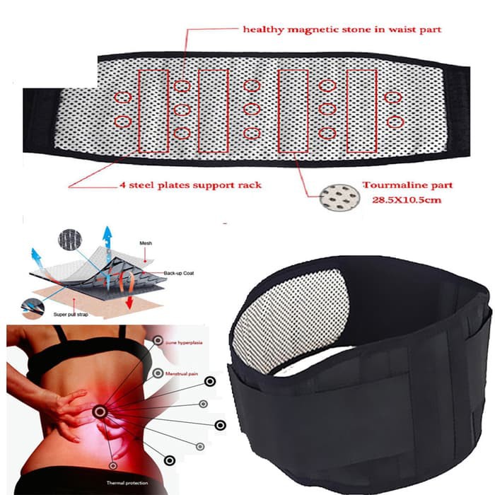 Tourmaline Self-heating Magnetic Therapy Waist Belt Support Back