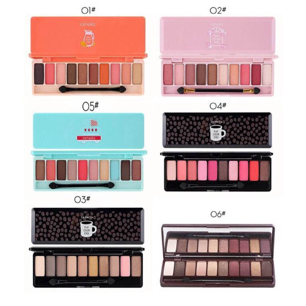 [POLAROSE] Lameila Eyeshadow Play Color Eyes Pallet Makeup Anti Air dan Tahan Lama