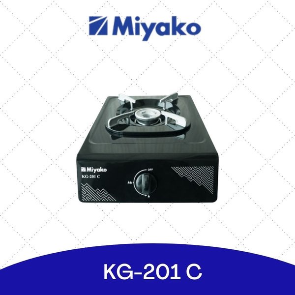 Miyako KG201C Kompor Gas 1 Tungku Black Coating