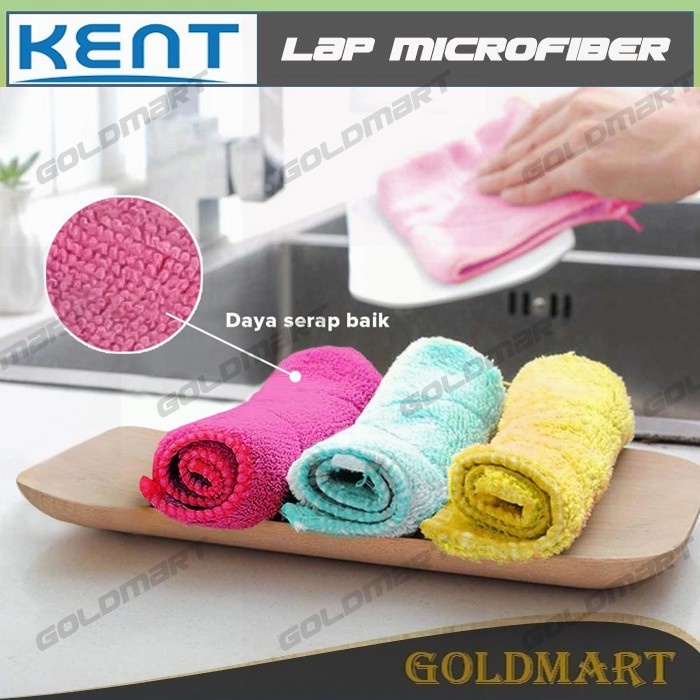 Kain Lap Microfiber Cloth Mobil Dapur Packing Sterile / kent Super Serap Air / Kain Lap Sebra guna