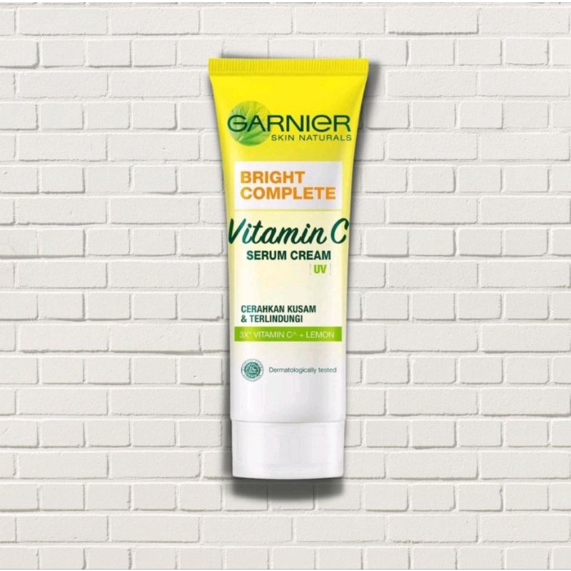 GARNIER BRIGHT COMPLETE VIT. C SERUM CREAM ( SPF 36 // UV // NIGHT ) 20ML // GARNIER BRIGHT COMPLETE KRIM SIANG DAN MALAM