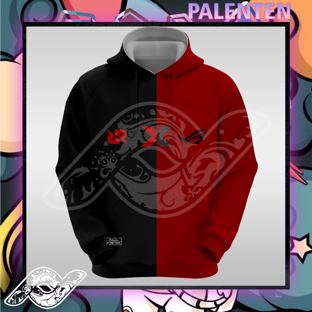[RAYHAZ] - JAKET SWEATER HOODIE RRQ 2021 HITAM MERAH NEW PREMIUM LIMITED HOODIE