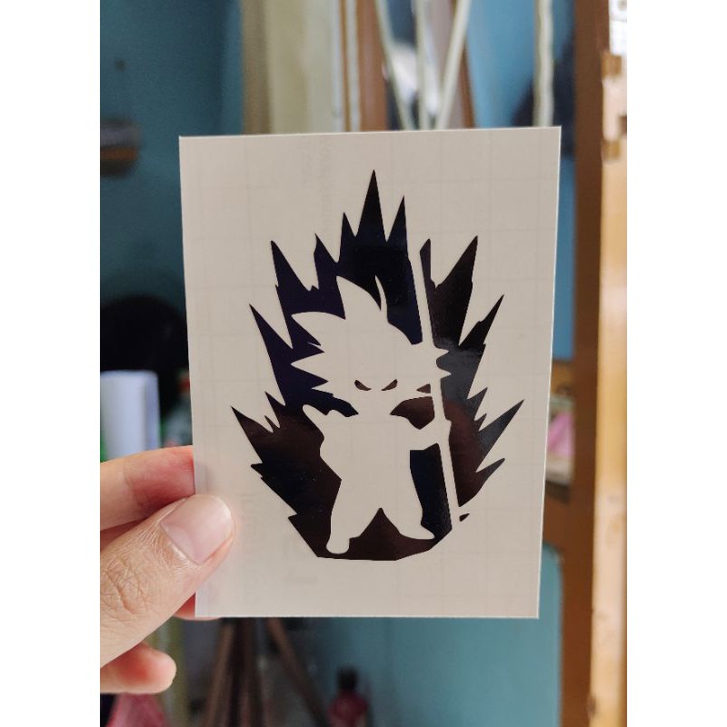 

stiker songoku 3 dragob ball custom cutting stiker anime murah