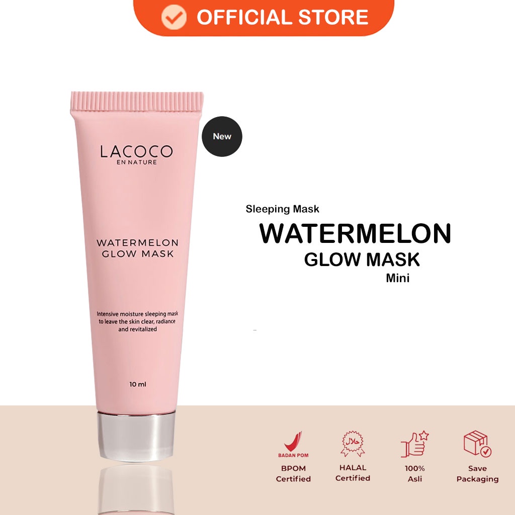 Jual LACOCO Watermelon Glow Mask Sleeping Mask ( Mini 10ml ) Shopee