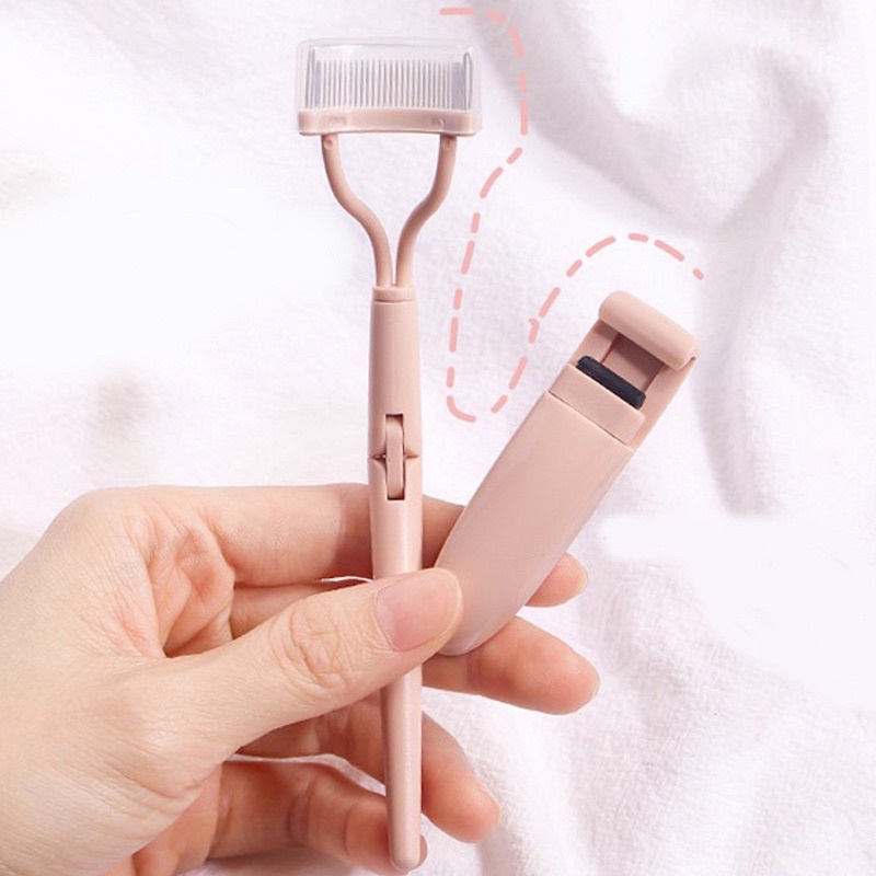 2Pcs/Set Mini Foldable Beauty Eyelash Curler / eyelash comb