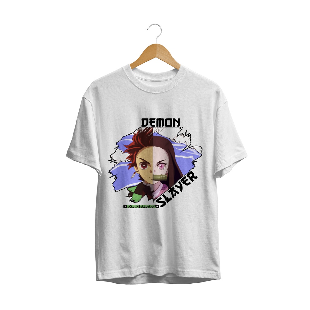 KAOS BAJU T-SHIRT ANIME TERBARU DEMON SLAYER TANJIRO NEZUKO KAMADO TANZUKO