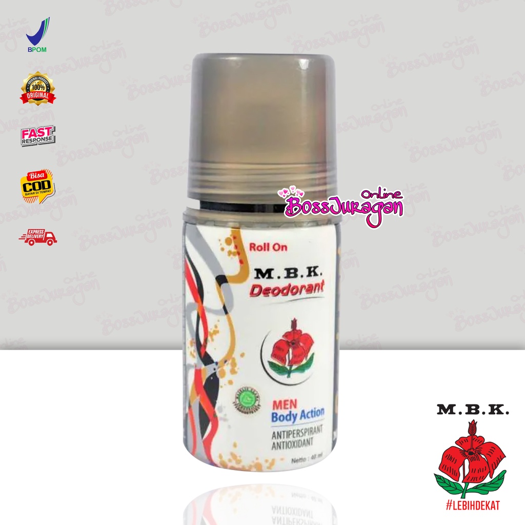 (BOSS) MBK Deodorant Roll On Pria dan Wanita 40ml