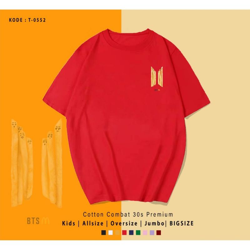 T-SHIRT/KAOS BTS MEAL FRENCH FRIED SIDE/UNISEX PREMIUM OVERSIZE