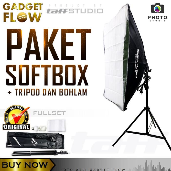 Paket Softbox Payung Diffuser Fotografi Lighting Tripod Taffstudio