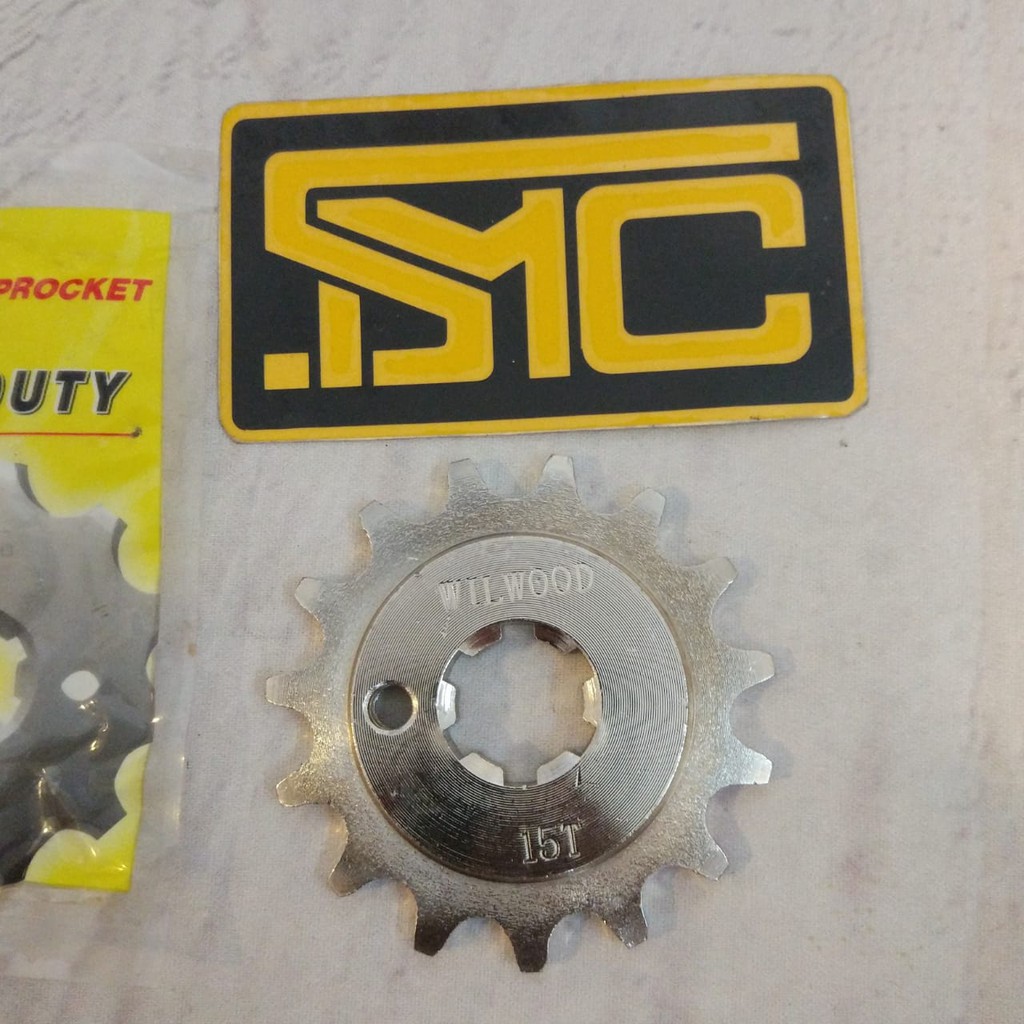 Gear Depan / Front Sproket 415-15T Yamaha Jupiter MX / Sniper MX Nickel Wilwood-1