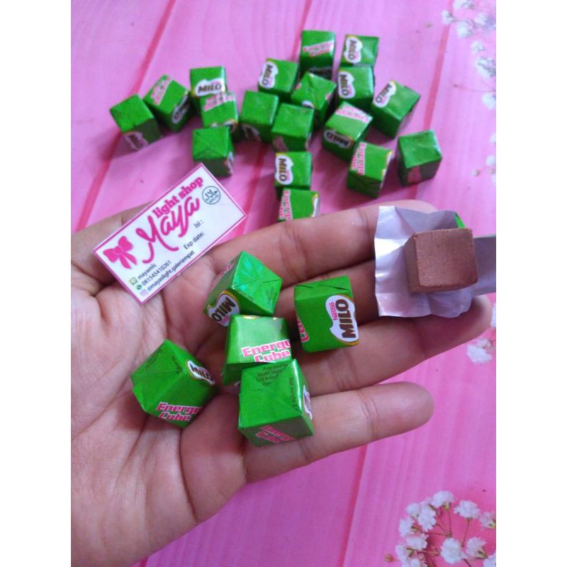 Milo cube isi 100 permen milo susu coklat cemilan anak sehat candy