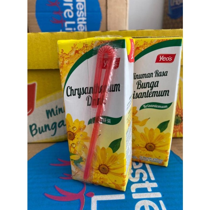 

[ COD ] Teh Kembang Yeos chrysanthemum Kotak 250ml KOMPLIT Kode 780