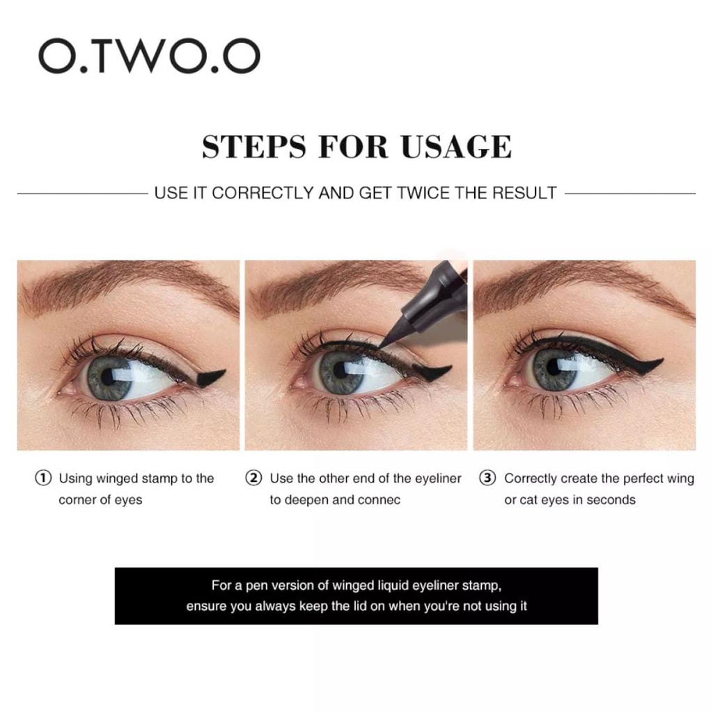 RCS ✅ O.TWO.O eyeliner2in1 wing stamp otwoo eyeliner wing stamp 2in1 EXP 2025