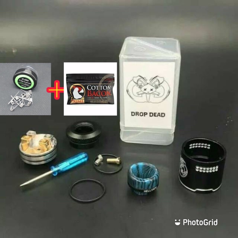 Kobi koleksi kepala papve RD44 Drop Dead ( bonus kapas dan 1 box coil )