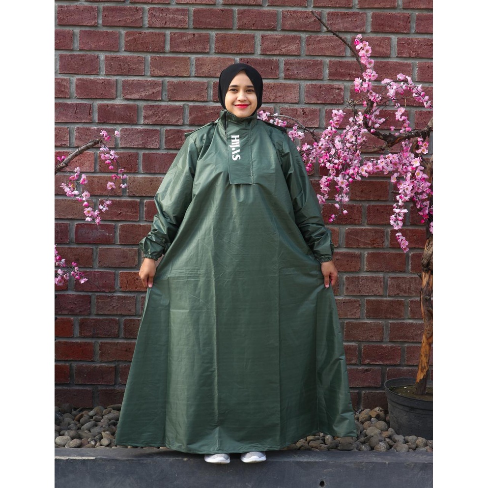 JAS HUJAN HIJAB/JAS HUJAN SYAR'I/JAS HUJAN JUMBO/JAS HUJAN GAMIS/JAS HUJAN WANITA - HIJAS ZIPPER