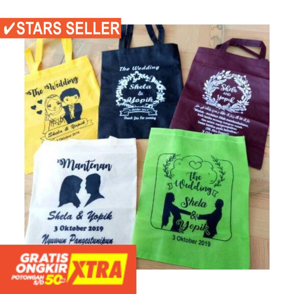 

✨ SOUVENIR MURAH / Ukuran 20x25 tas souvenir/ tas wedding /tas undangan / tas ultah /souvenir