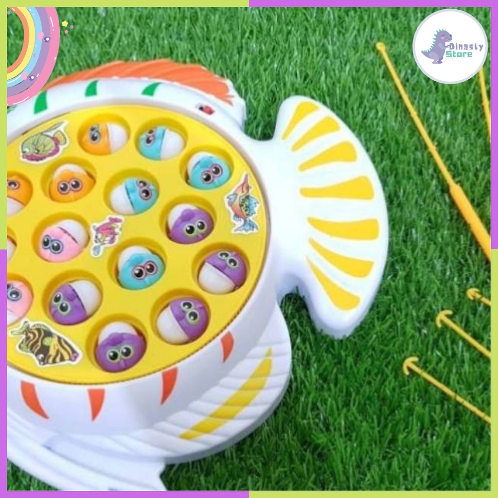 Mainan Pancingan Ikan Magnet Elektrik Pancing Ikan Anak bisa Berputar Sendiri Mancing mania Ikan Min