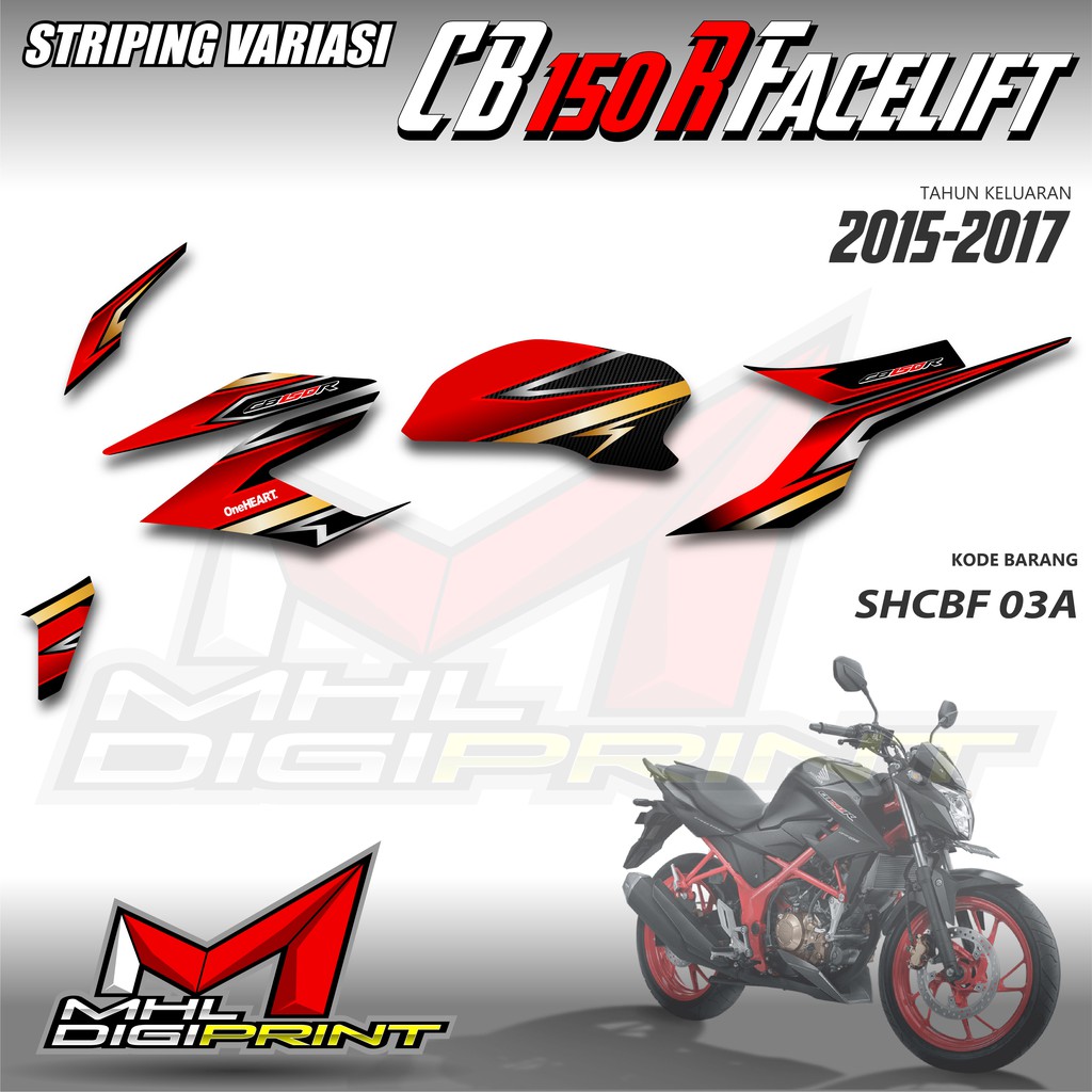 STRIPING VARIASI CB 150R FACELIFT - STIKER CB 150R - SHCBF 03