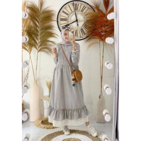 BAJU WANITA TERBARU 2021 MODEL LEBARAN KEKINIAN UKHTI LADIES GADIS SYARI GAMIS LONG SYARI RAVINA 202