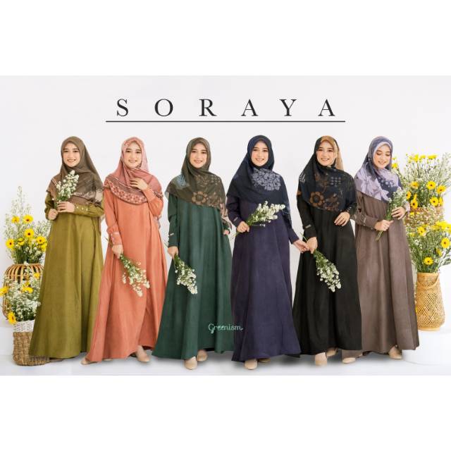SORAYA DRESS BY GREENISM / SORAYA GREENISM / GAMIS POLOS GREENIMS (PO)