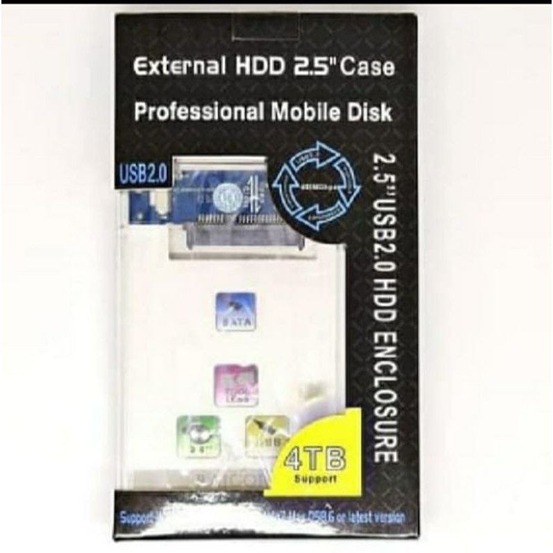 SKU-1142 EXTERNAL CASE TRANSPARAN HDD 2.5 SATA USB 2.0 CASE HARD DISK