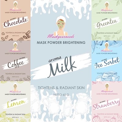 (BOSS) (MYN) Maskyourneeds 65g - MASK POWDER BRIGHTENING - MASKER BUBUK  BPOM - MASKER WAJAH