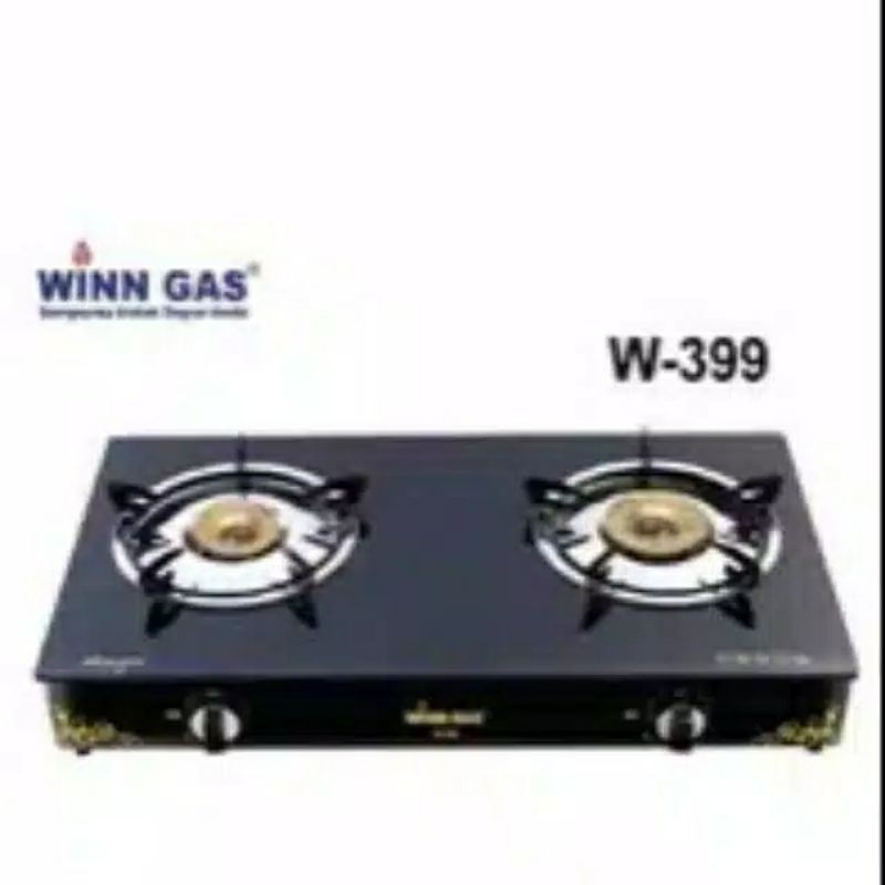 Winn Gas  , W 399  ,  Win Gas  , Kompor Gas Kaca 2 Tungku