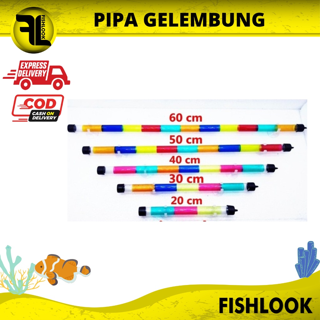 pipa  50cm 60cm gelembung udara angin aerator aquarium aquascape