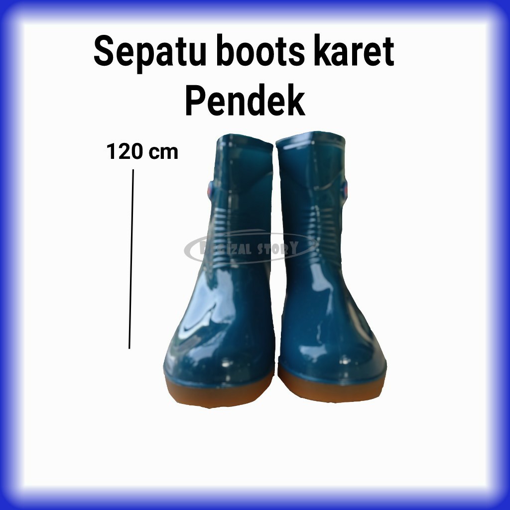 SEPATU BOOTS KARET WANITA PENDEK SEPATU BOOT CEWEK PENDEK SEPATU AP BOOTS ANTI HUJAN ((21cm))