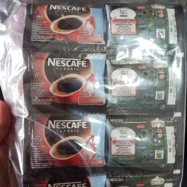 

Nescafe classic 1 renceng isi 10bks