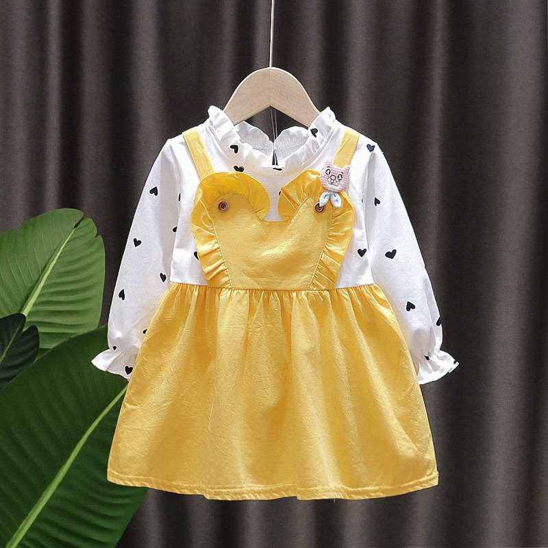 HappyOliver DRESS EMILY HEART EBV Baju Dress Anak Perempuan Import/Dress Bayi Perempuan/Gaun Bayi Perempuan/Dress Pesta/Dress Bayi