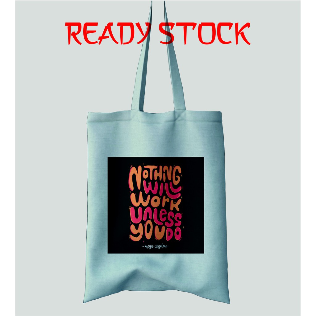 Totebag Premium - Canvas Drill - Bukan Blacu - Tas Fashion Wanita -  RS08