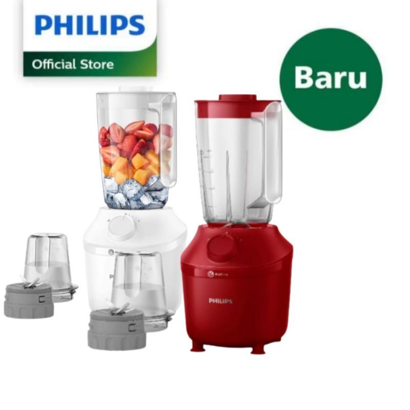 PHILIPS New Blender Plastik 1 Liter 2 in 1 Carambola 290Watt HR2042