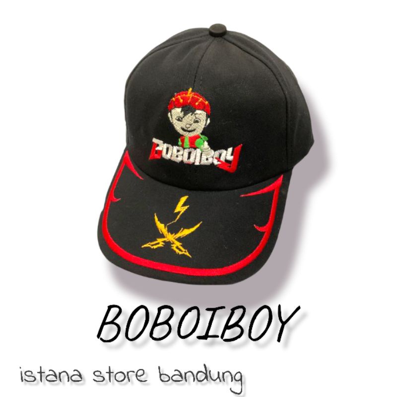 Topi Anak Boboiboy Halilintar Baseball Cap Lucu Fashion Anak Laki Laki Karakter Boboboy Halilintar