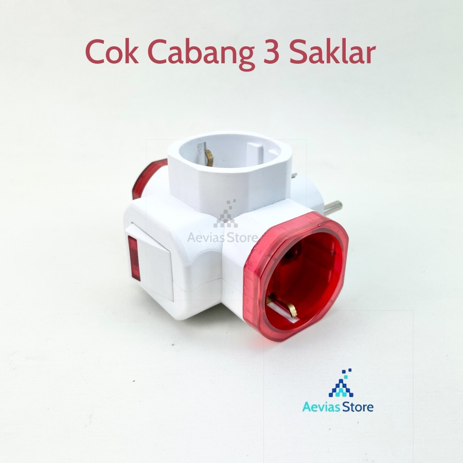 Cok Cabang 3 Stop Kontak T Arde Saklar Pen Dan Terminal Kuningan.