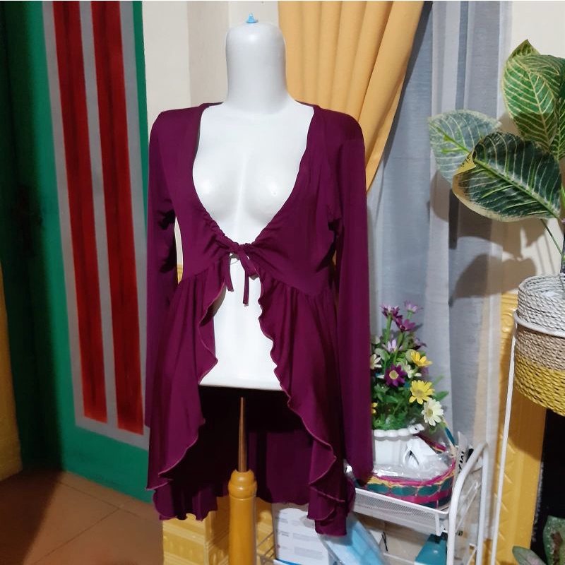 cardigan magenta preloved