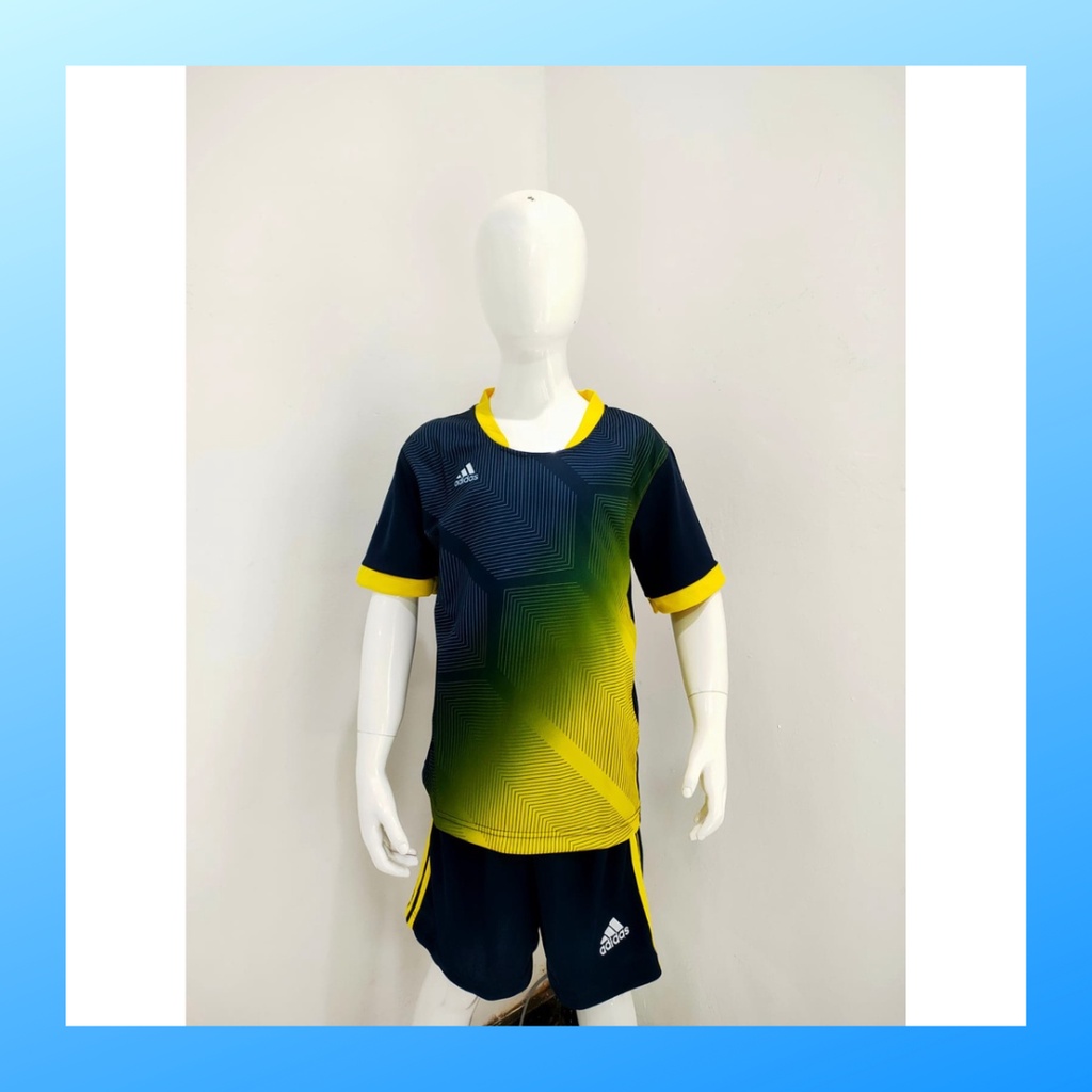 Kaos futsal anak laki-laki jersey sepak bola baju celana setelan jersy perempuan stelan t-shirt outfit seragam kostum olahraga casual suit pakaian jarsey oblong apparel sports jersi soccer ST.AD166 navy