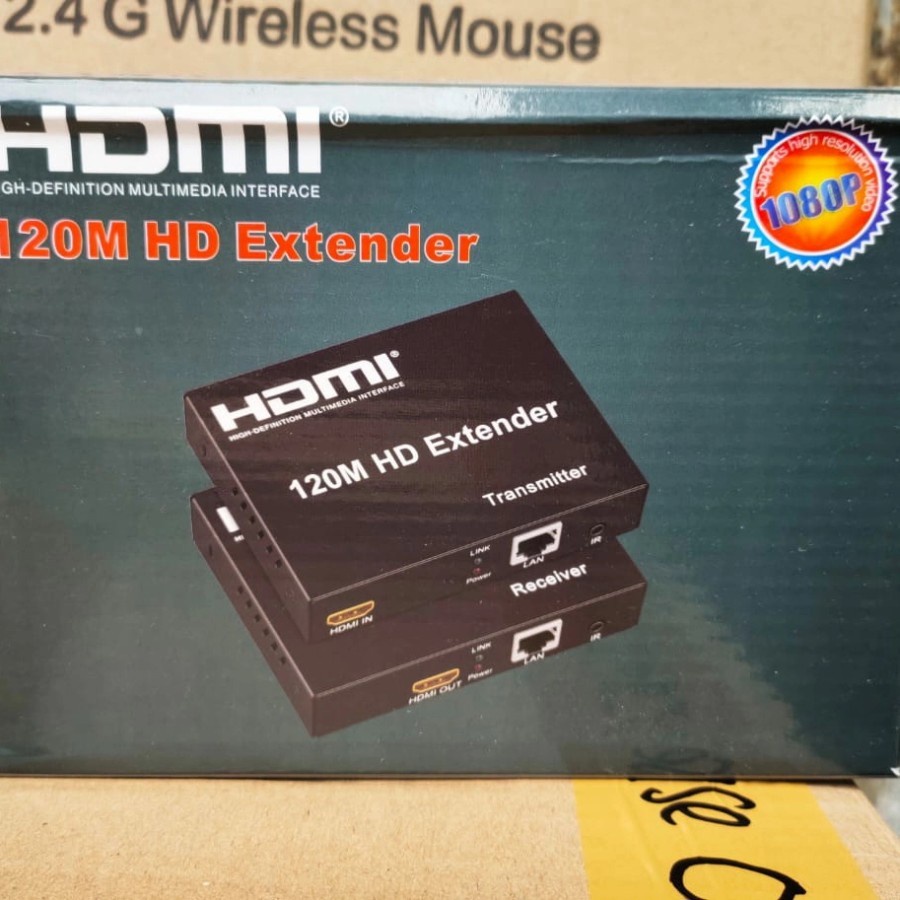 HDTV Extender 120 Meter Over Kabel Lan Cat5e/6e - HDTV Extender 120M / HDTV Over Ethernet 120M