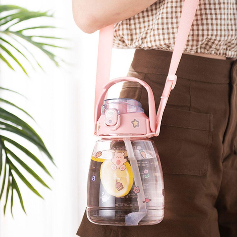 Solighter Water Bottle Botol Olahraga Kreatif Lucu Dengan Sedotan