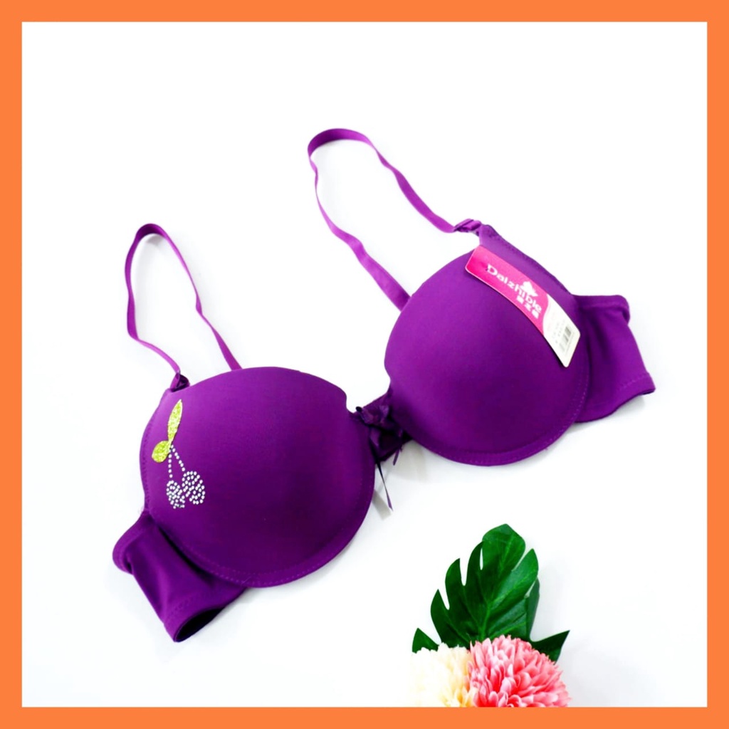 BRA IMPORT PURPLE CHERRY  / BH IMPORT / BRA BUSA TEBAL TANPA KAWAT