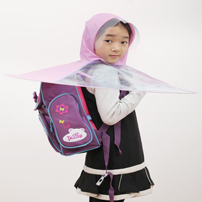 Jas Hujan bentuk UFO portable unik kreatif untuk anak