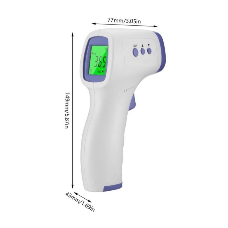 Thermometer Gun Digital Tubuh dan Benda