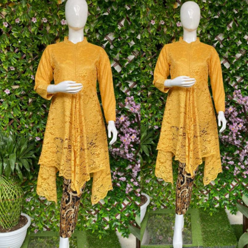 REAL PICT SETELAN KEBAYA BRUKAT BUSUI/KEBAYA MODERN/KEBAYA KEKINIAN/KEBAYA TUNIK BRUKAT