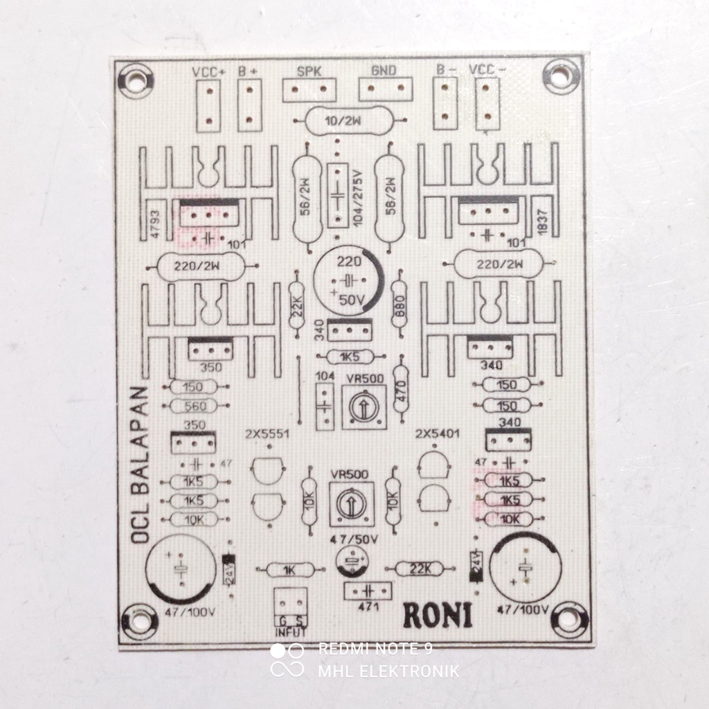 Jual PCB OCL Balapan OCL 1500W Khusus Lapangan FIBER by RONI | Shopee